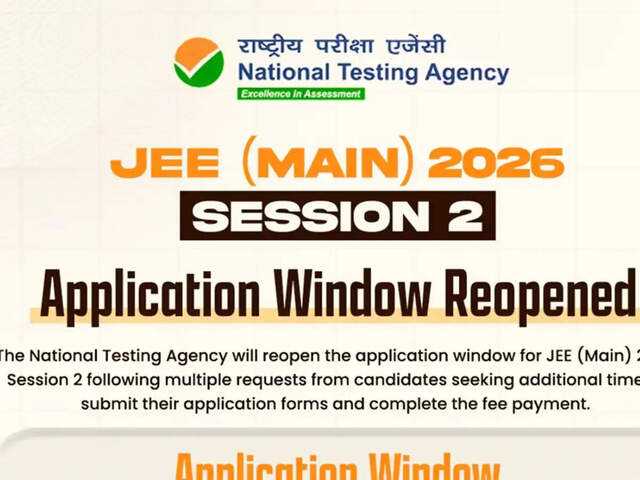 JEE Main session 2 application window reopened for 2026