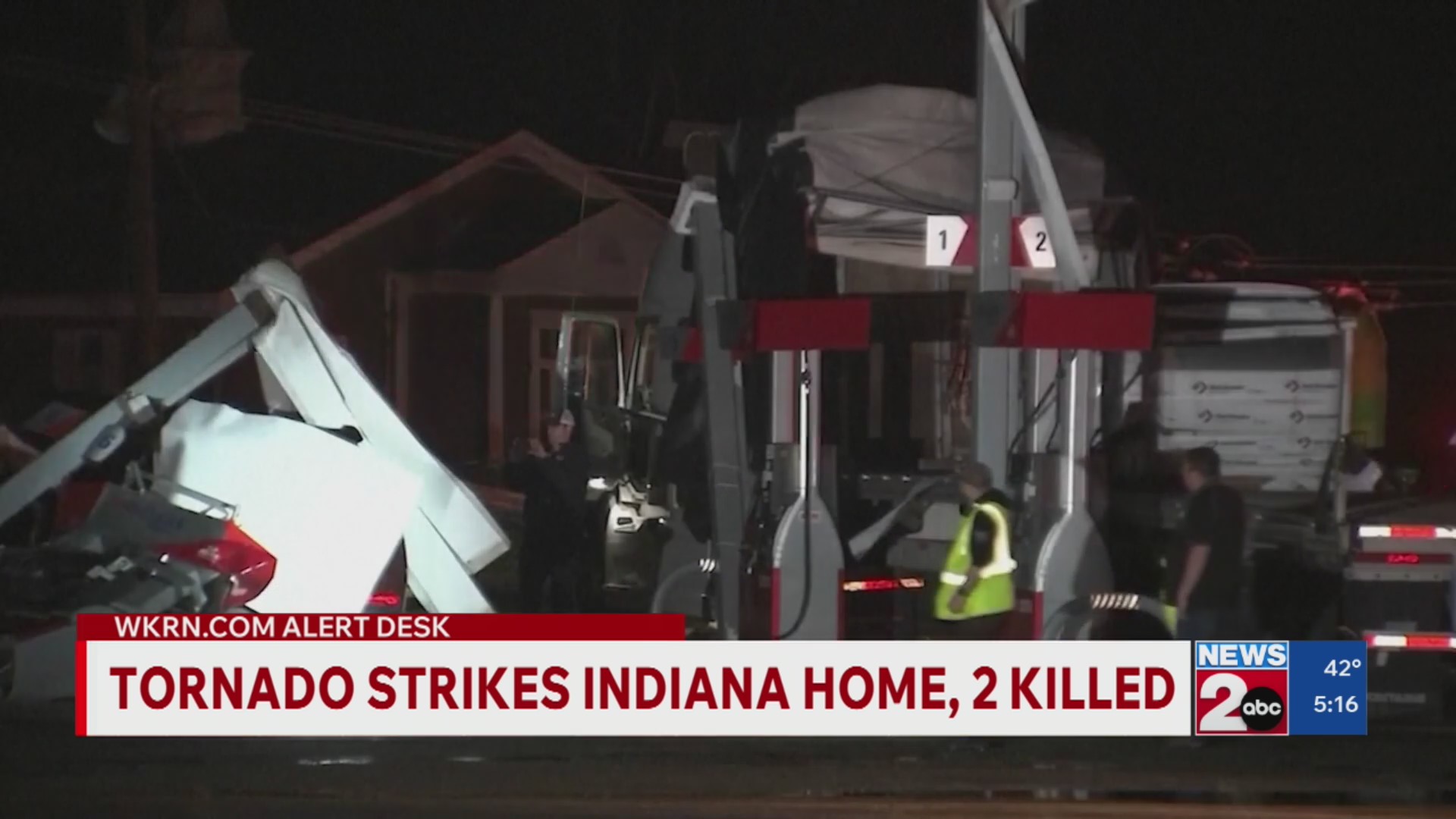 At least 2 killed after tornadoes in Indiana