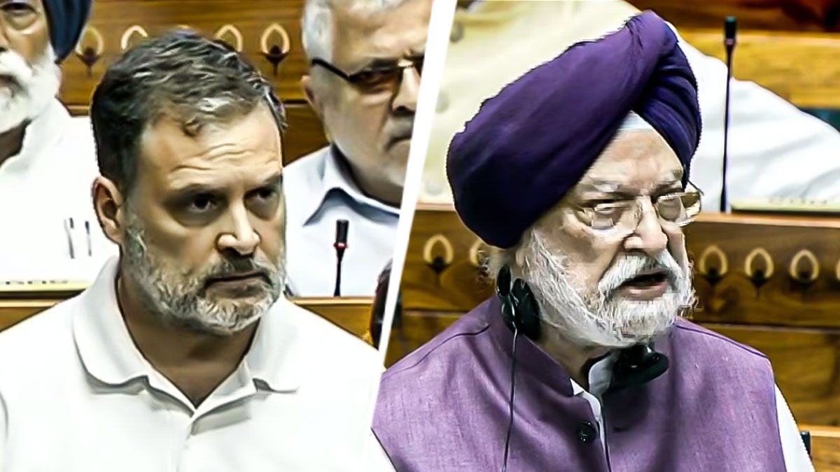 Compromised: Rahul Gandhi jabs Hardeep Puri, Epstein chants erupt in Lok  Sabha