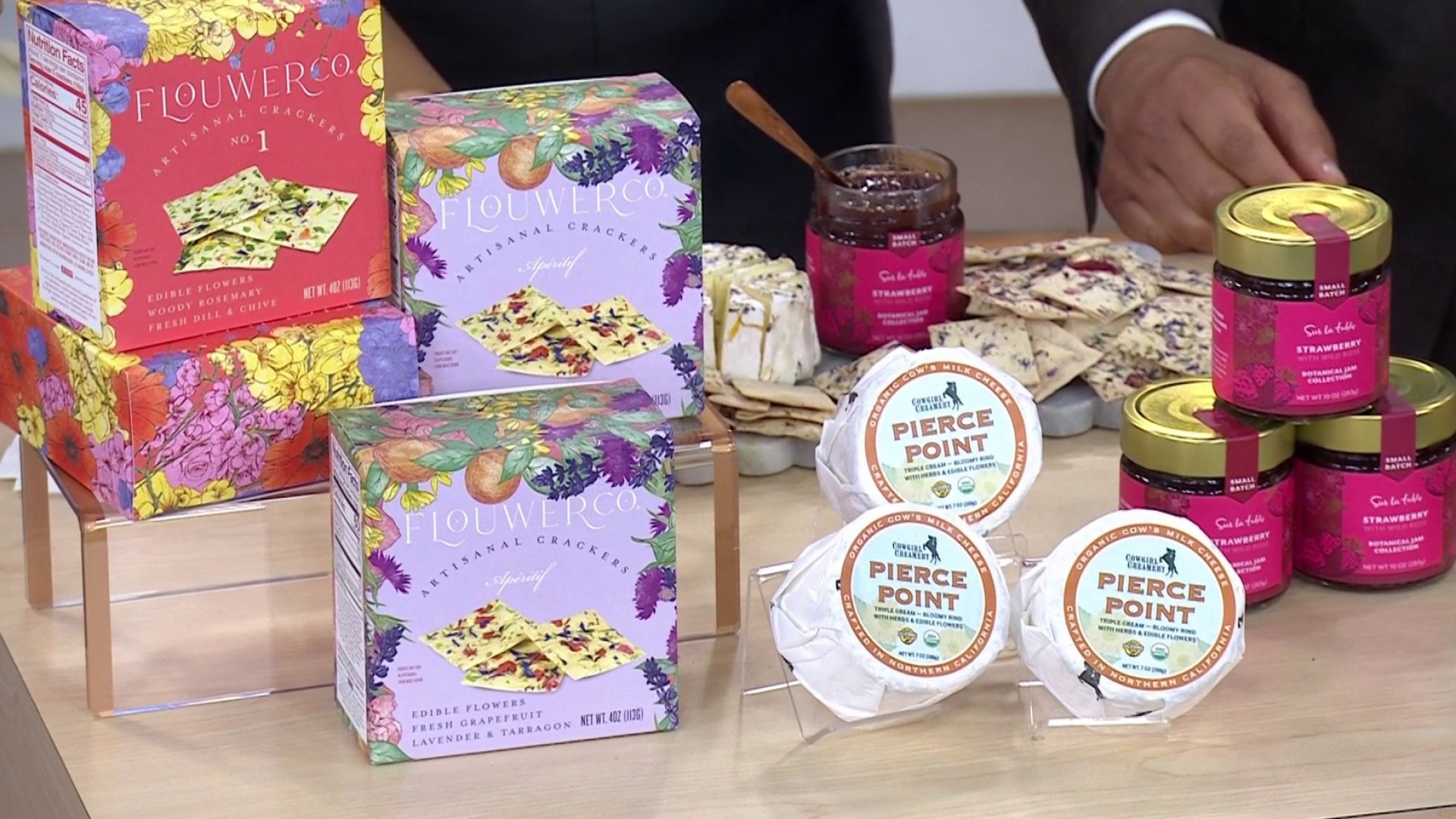 Spring floral foods: lavender ice cream, artisanal crackers, more