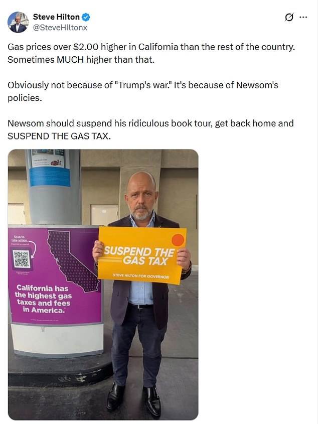 MAGA world unleashes on Gavin Newsom for blaming record-high gas prices ...