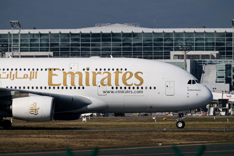 Which London-Dubai flights are operating and which are cancelled?