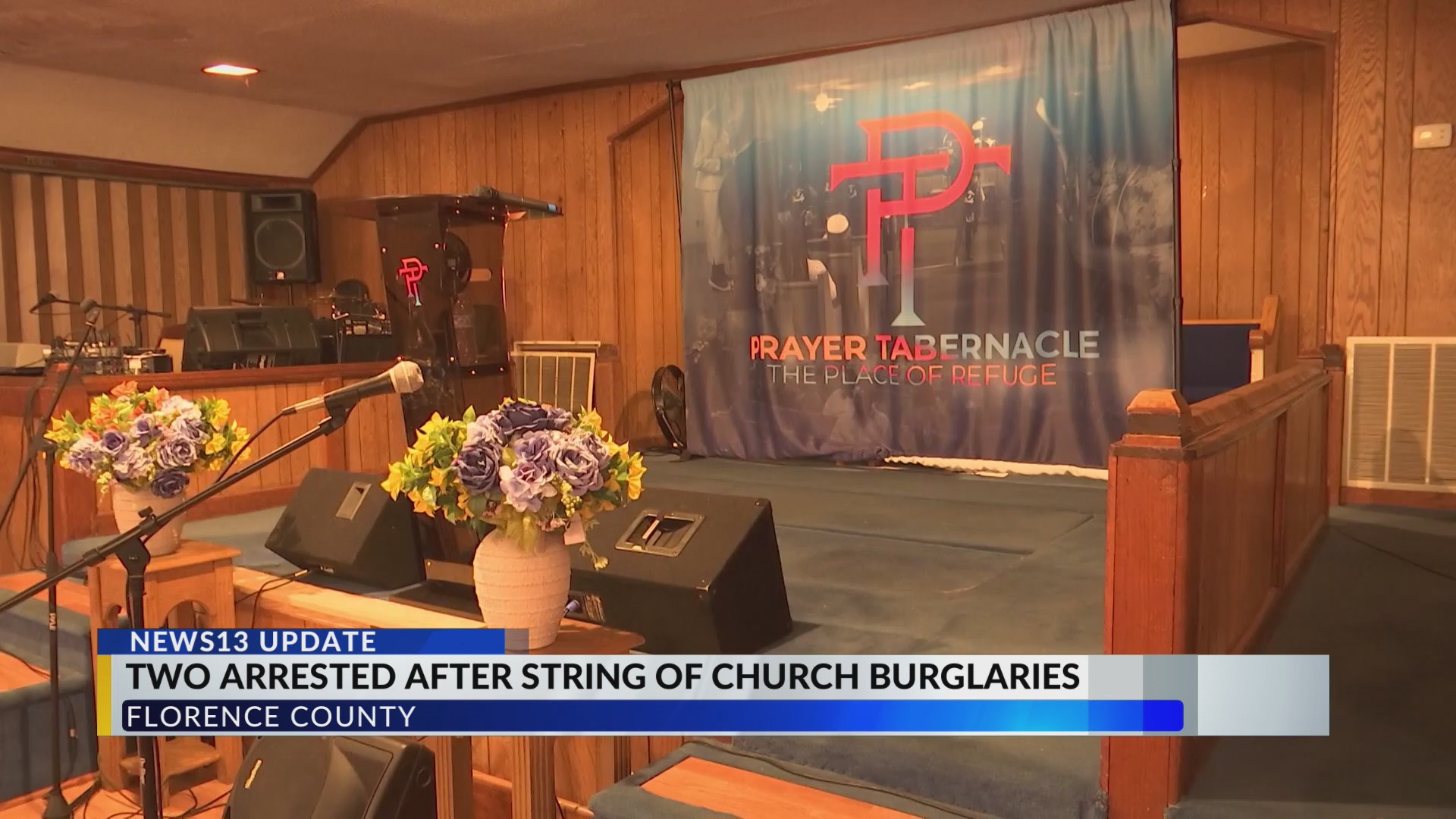 2 charged in string of Florence County church, car break-ins