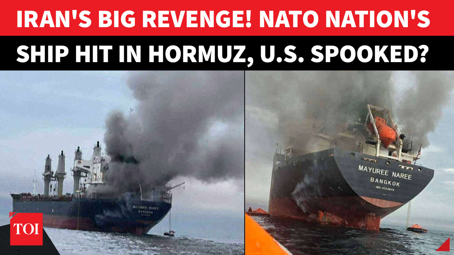 NATO nation ship hit by Iran in Hormuz? Exploding projectile ‘burns’ tanker