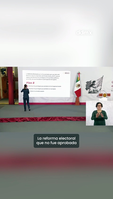 Sheinbaum impulsa Plan B tras rechazo de la reforma electoral en San Lázaro