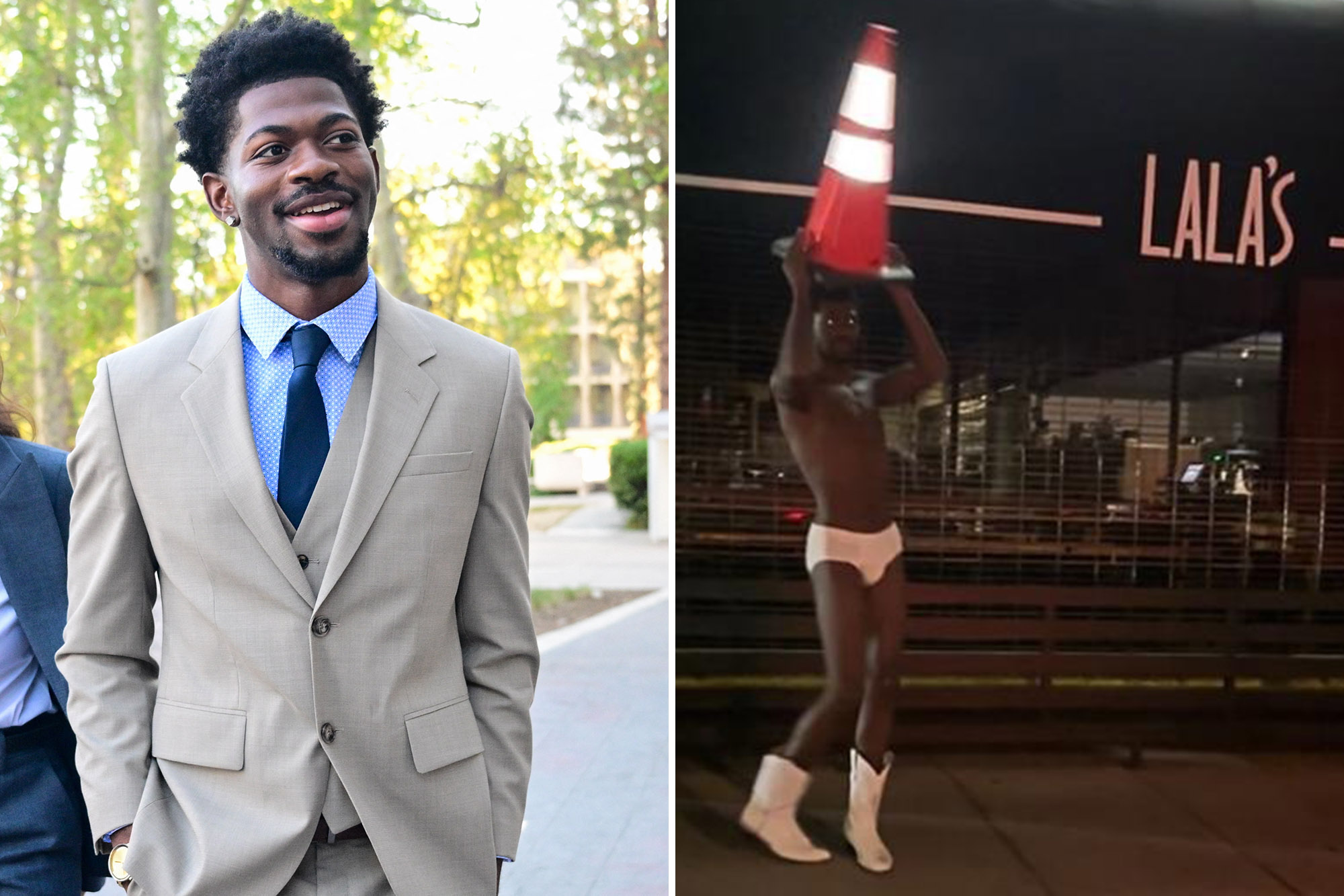 Lil Nas X is all smiles at court to face charges for near-naked alleged ...