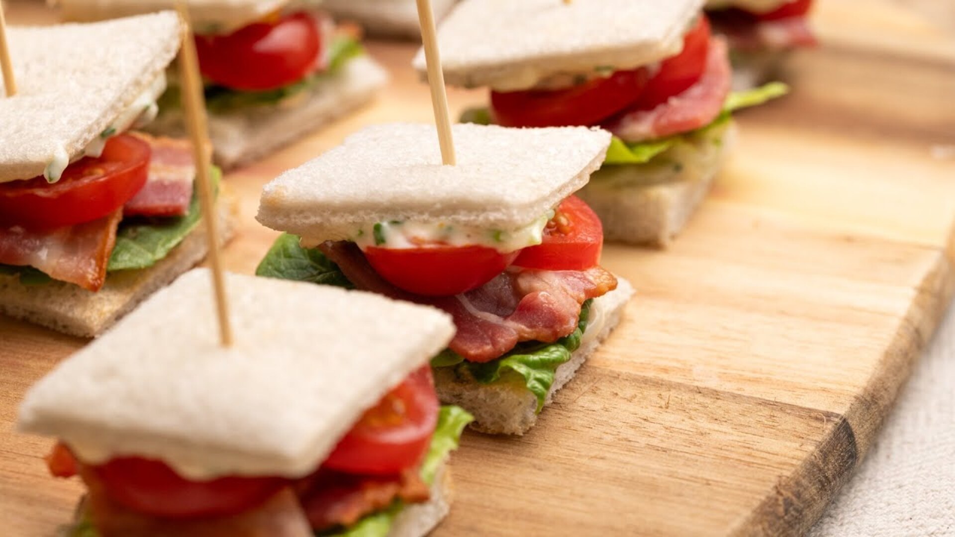 Our mini BLT sandwiches are the ultimate party appetizer