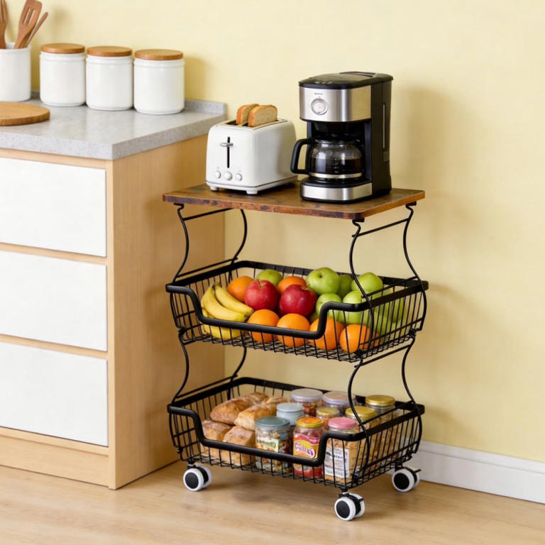 Walmart's Willjoy rolling pantry cart is a stylish storage solution for ...