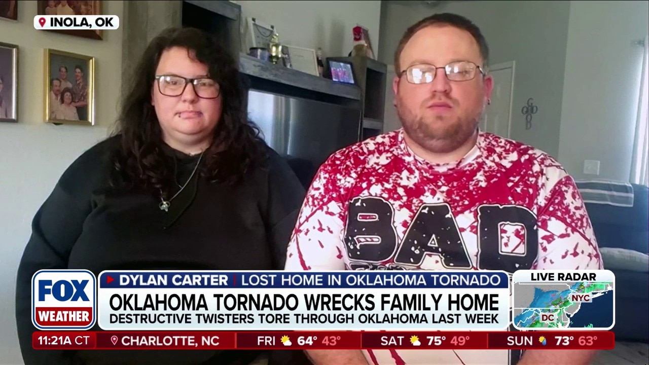 Oklahoma family displaced after powerful tornadoes destroy home