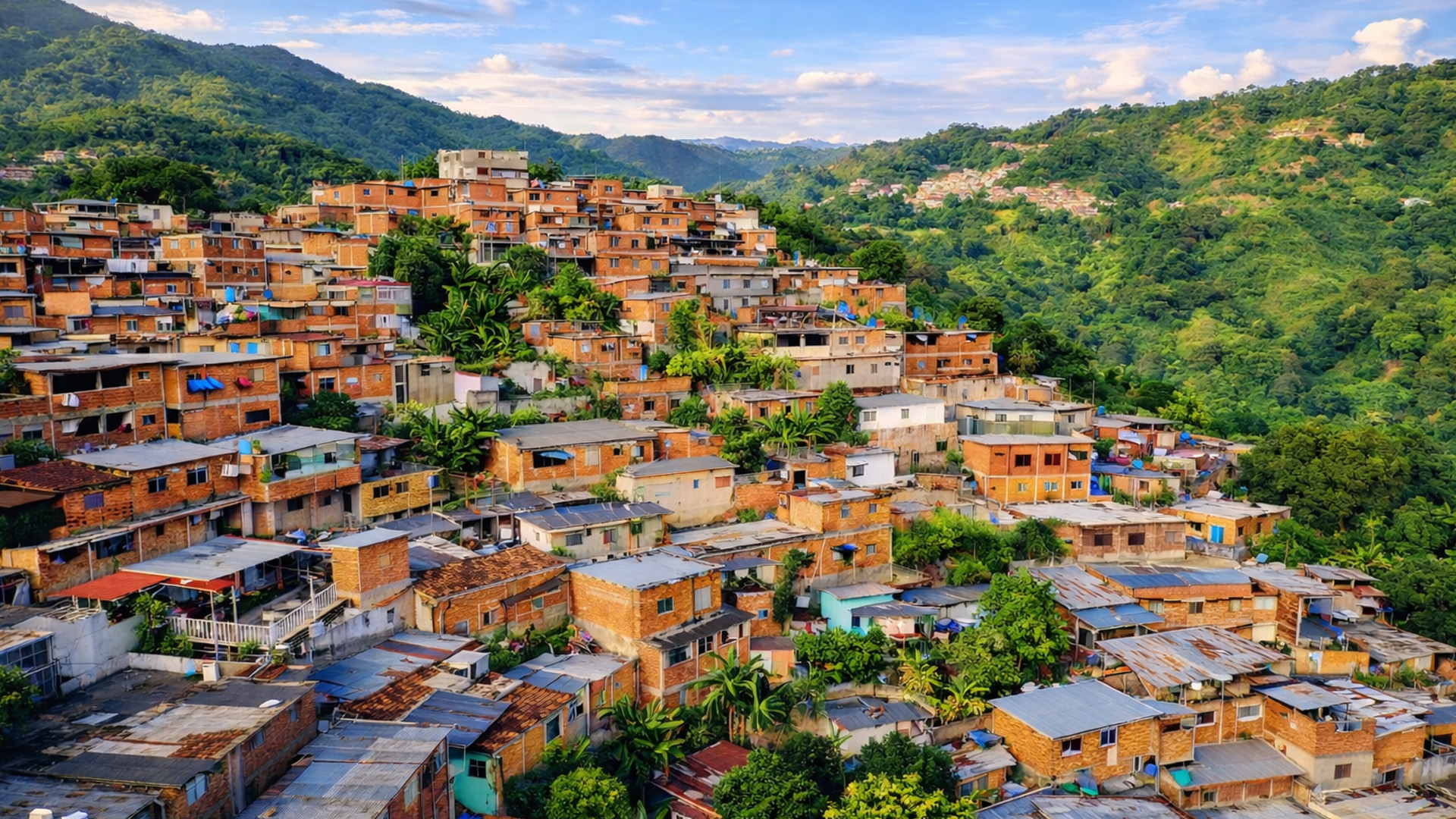 Hillside neighborhood near Caracas City, Venezuela