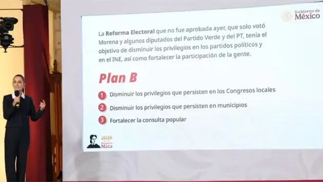 Claudia Sheinbaum presenta plan B de la reforma electoral
