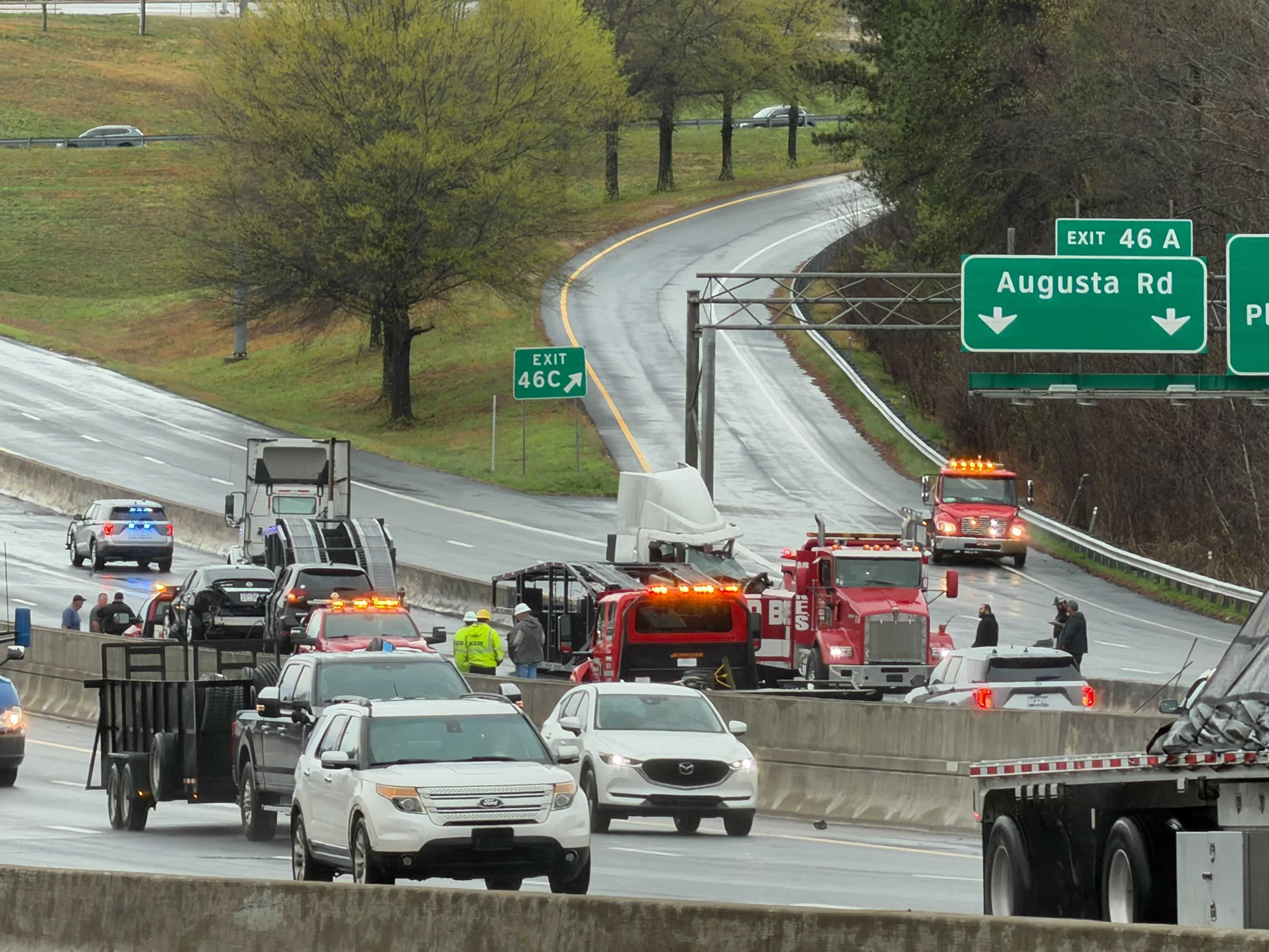 Crash on I-85 causes 'significant' roadway damage, police say