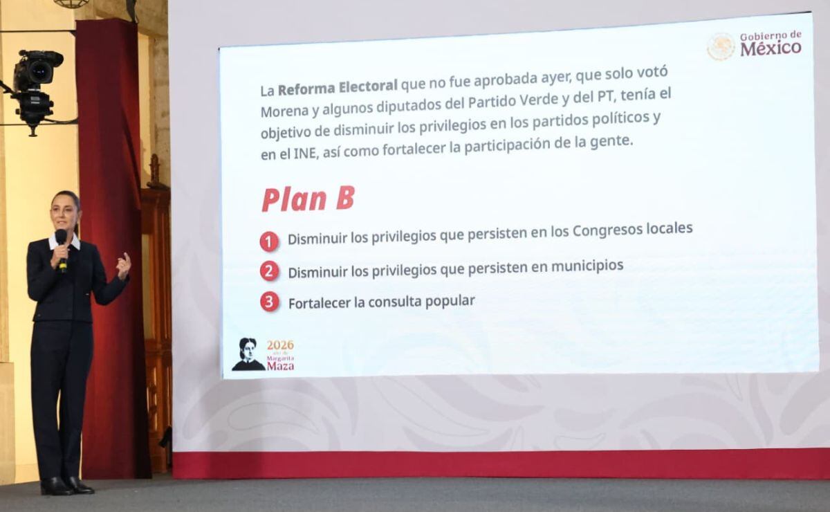 Sheinbaum presenta plan B de la reforma electoral; exhibe a diputados ...
