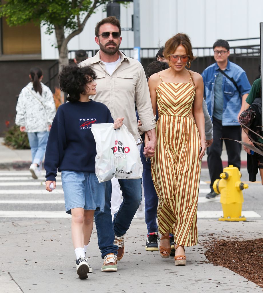 Ben Affleck, Jennifer Lopez y Emme, la hija de la cantante y Marc Anthony