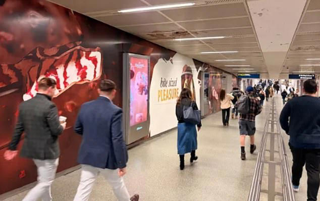 Commuters left gagging after Magnum advert pumps out chocolate smell at ...