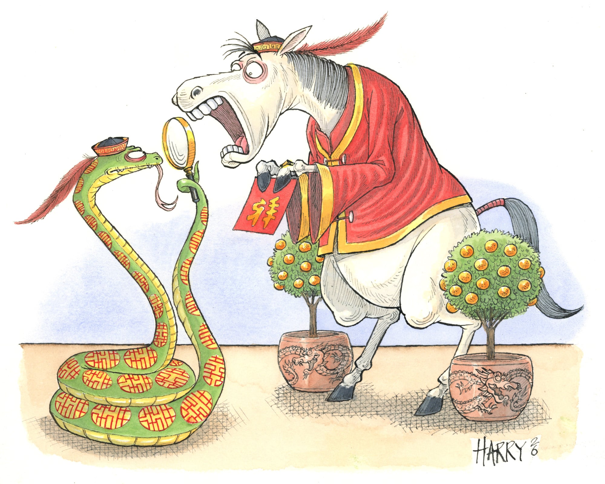 SCMP political cartoonist Harry Harrison’s New Year of the Horse ...