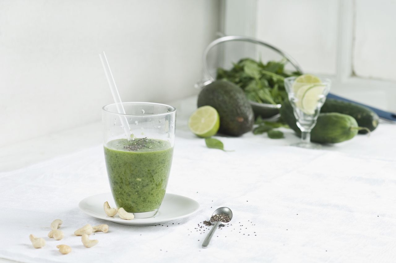 An image of a green smoothie
