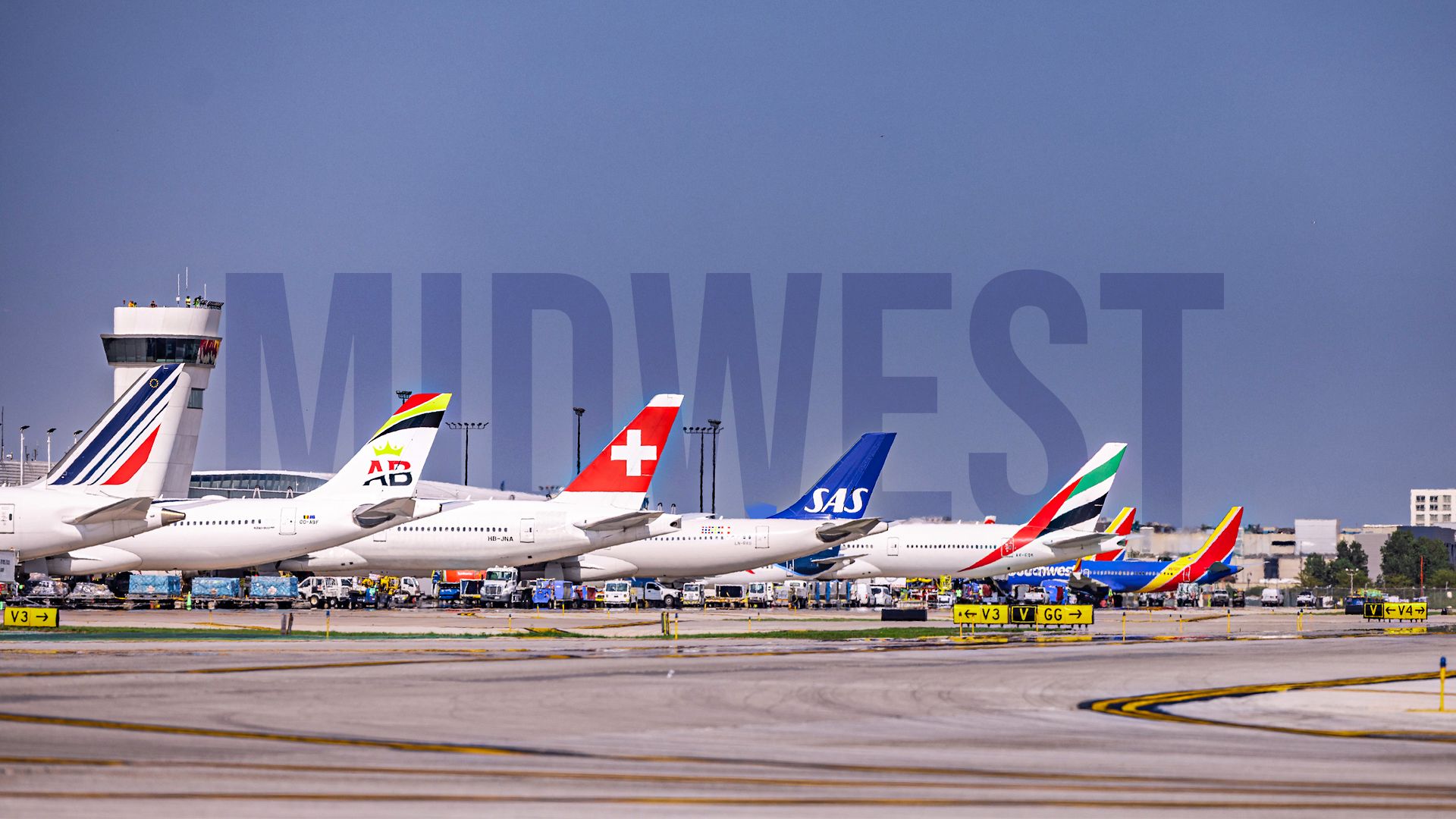 What is the busiest airport in the Midwest?