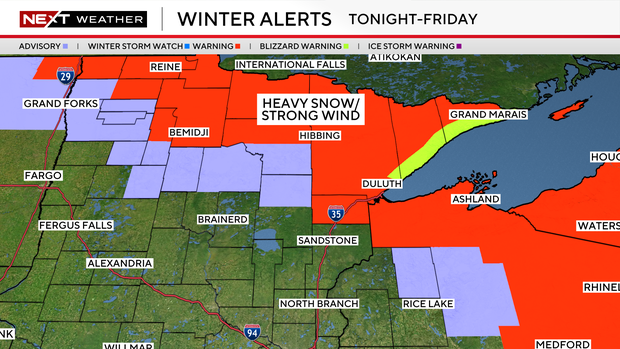 Maps show where in Minnesota more than a foot of snow could fall this ...