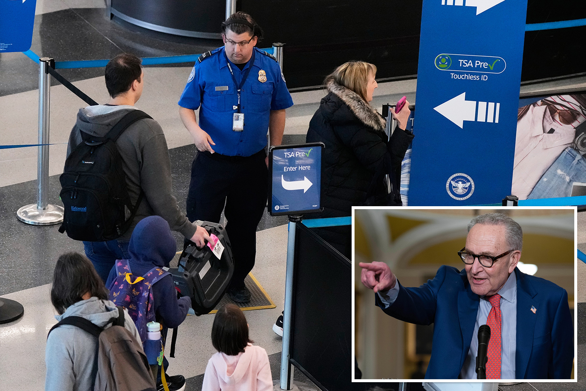 Senate Dems again refuse to end DHS shutdown as airport TSA workers ...