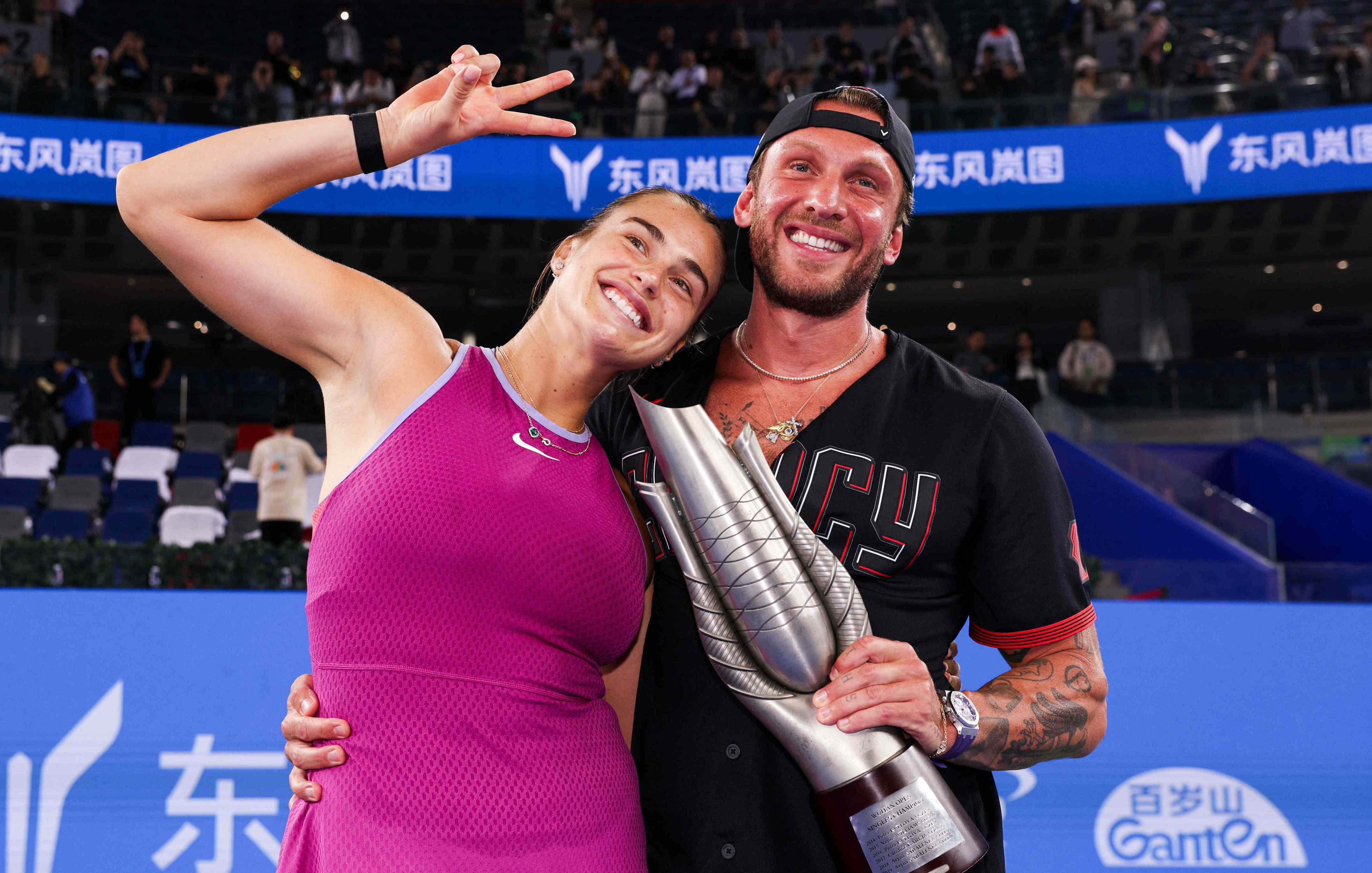 Aryna Sabalenka wears wedding veil and tosses bouquet days after