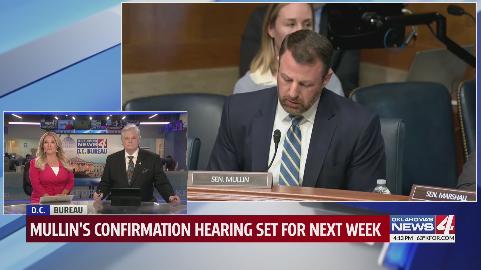 Mullin's confirmation hearing set for next week