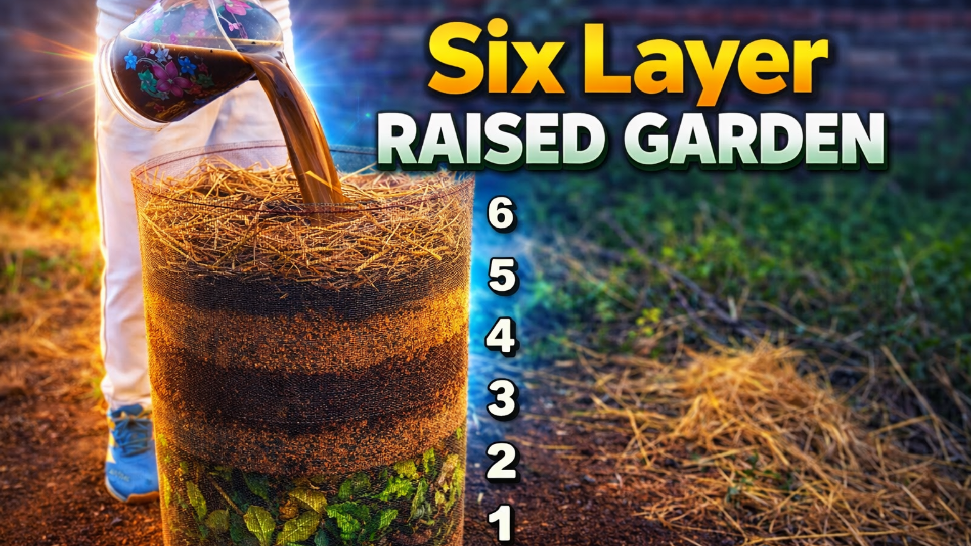 The powerful benefits of a 6-layer raised bed made from kitchen scraps