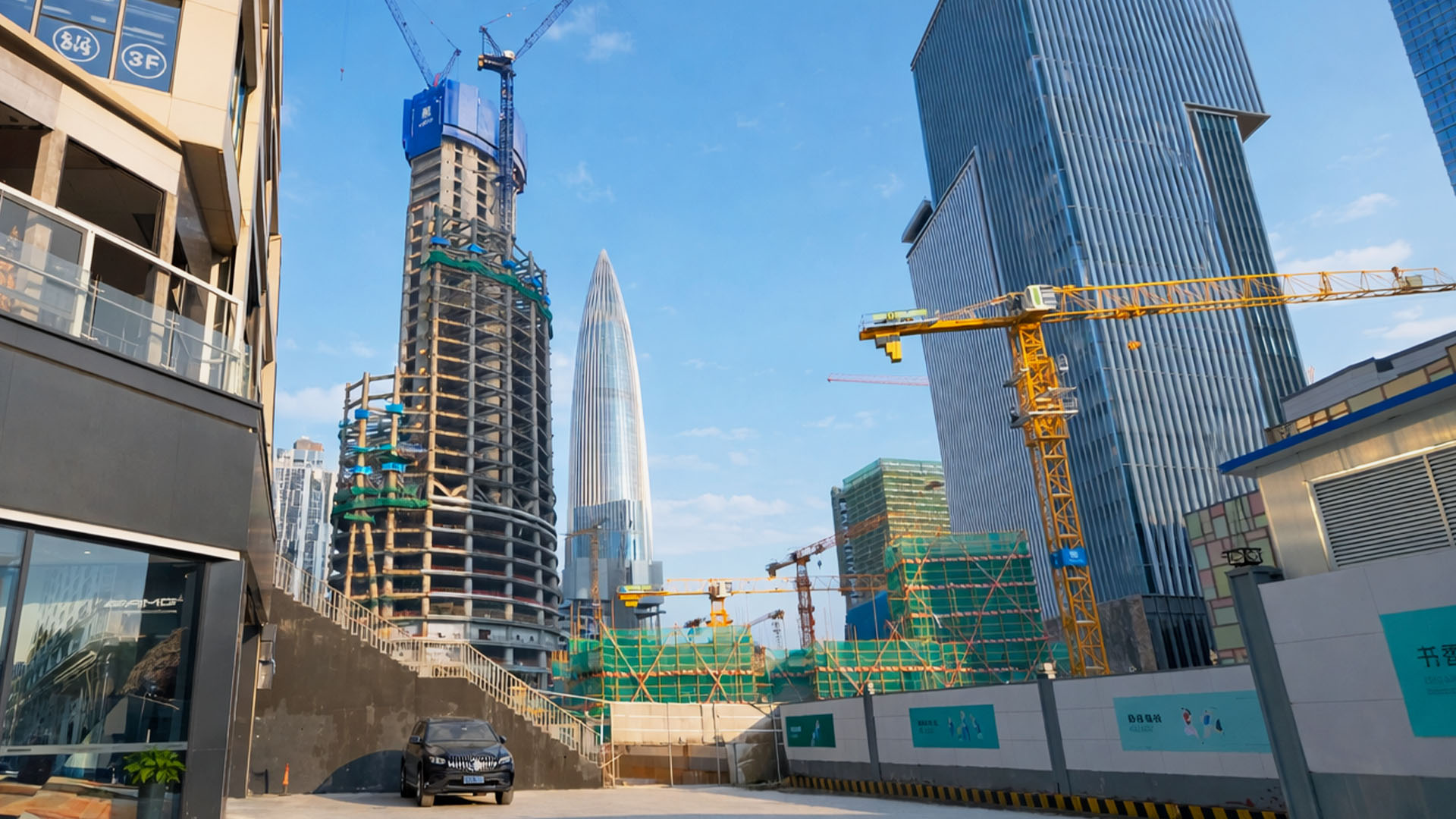 中國某地區正在建造新塔樓
