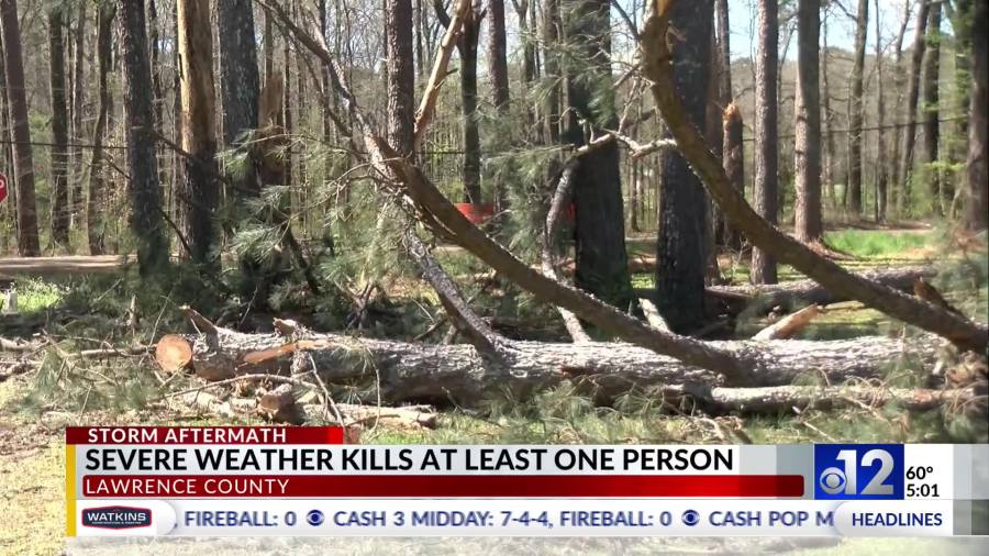 1 dead, 3 injured in Mississippi due to severe storms