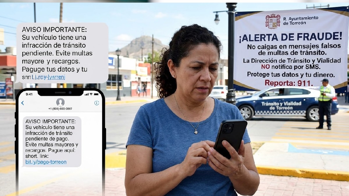 Cuidado. Estafadores envían SMS con supuestas multas de tránsito en Torreón
