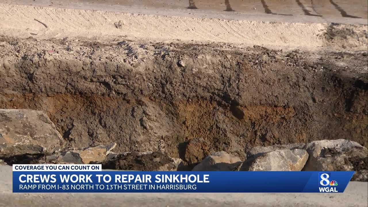 I-83 ramp reopens after sinkhole opened