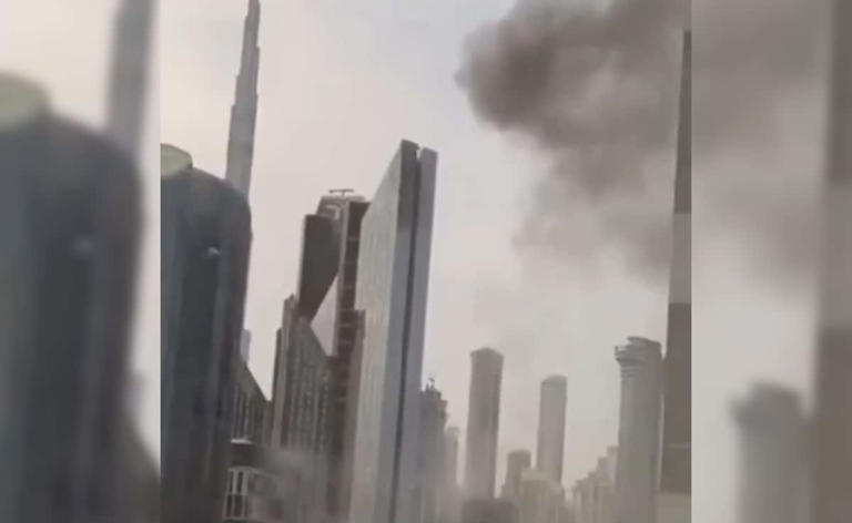 Dubai hit again: Video shows smoke above buildings, Burj Khalifa in ...