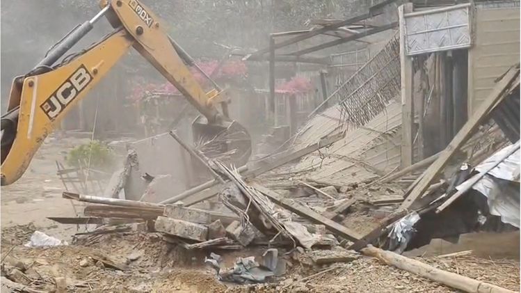 Assam: Eviction drive conducted against encroachers in Nellie area of ...