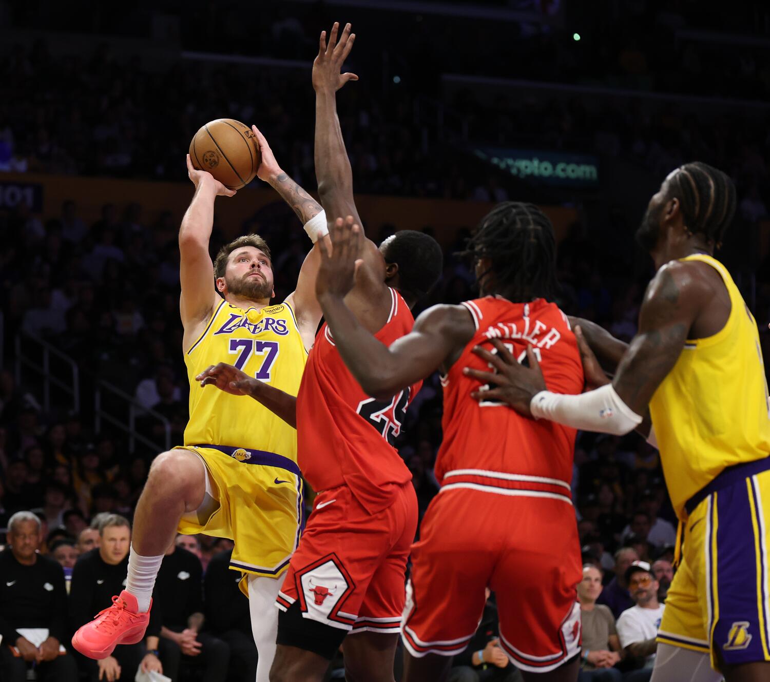 Luka Doncic scores 51 points as surging Lakers rout Bulls in LeBron's ...