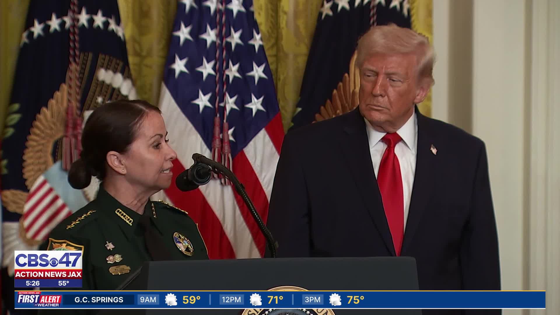 Clay County Sheriff Michelle Cook recognized by Trump at White House event