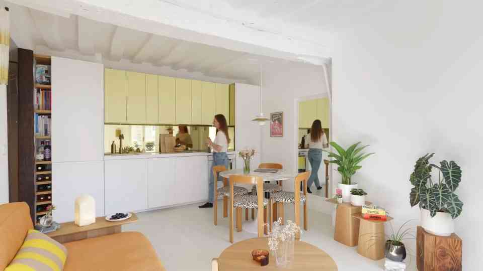 Watch this small Paris apartment turn into a bright contemporary home