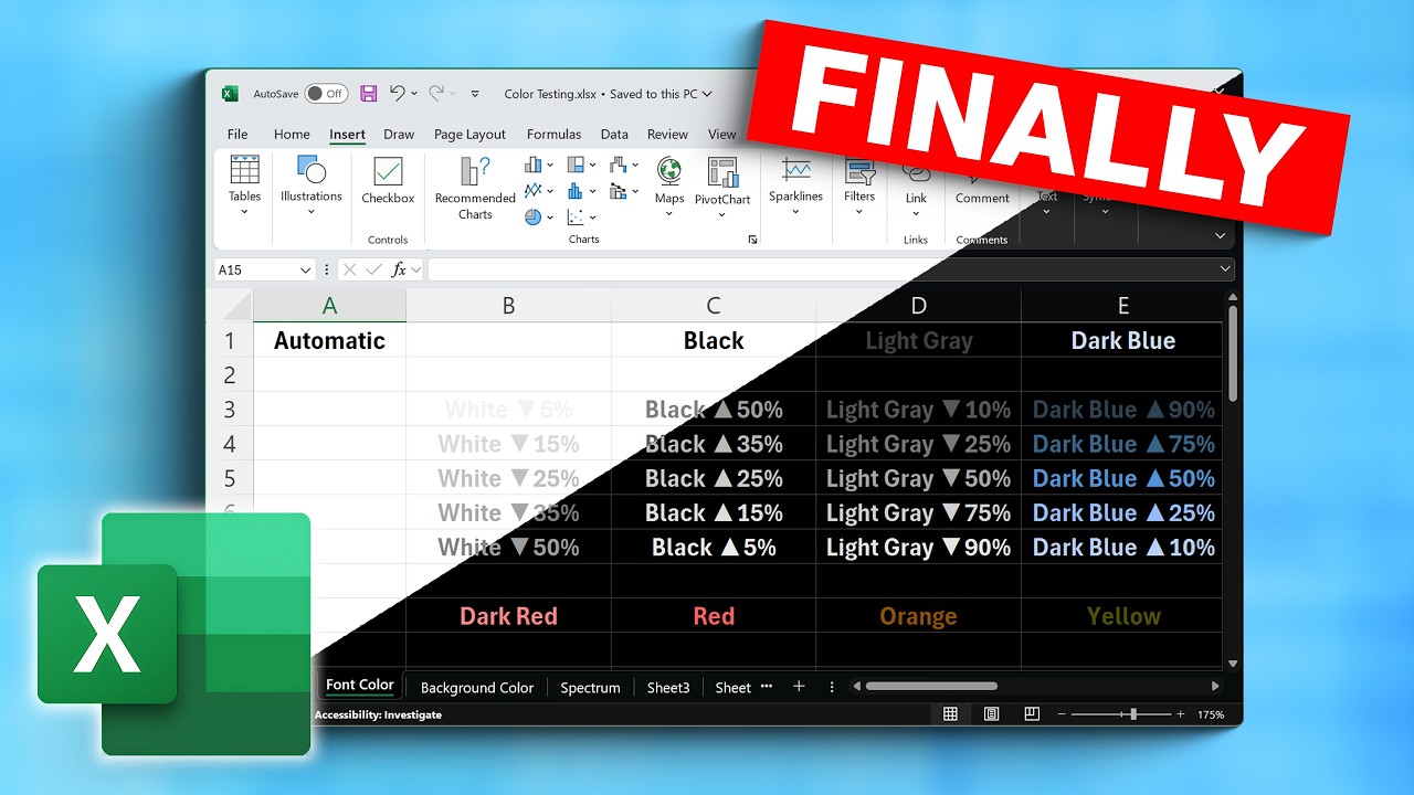 Microsoft Excel finally introduces a native dark mode feature