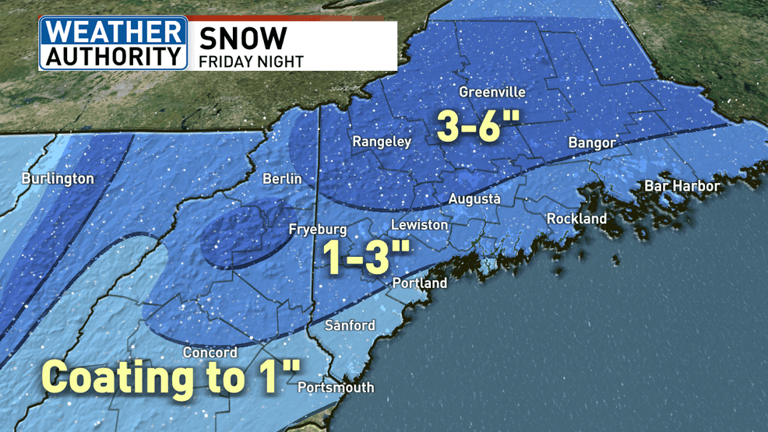 Snow arrives in Maine on Friday before rain, wind, and potential ...