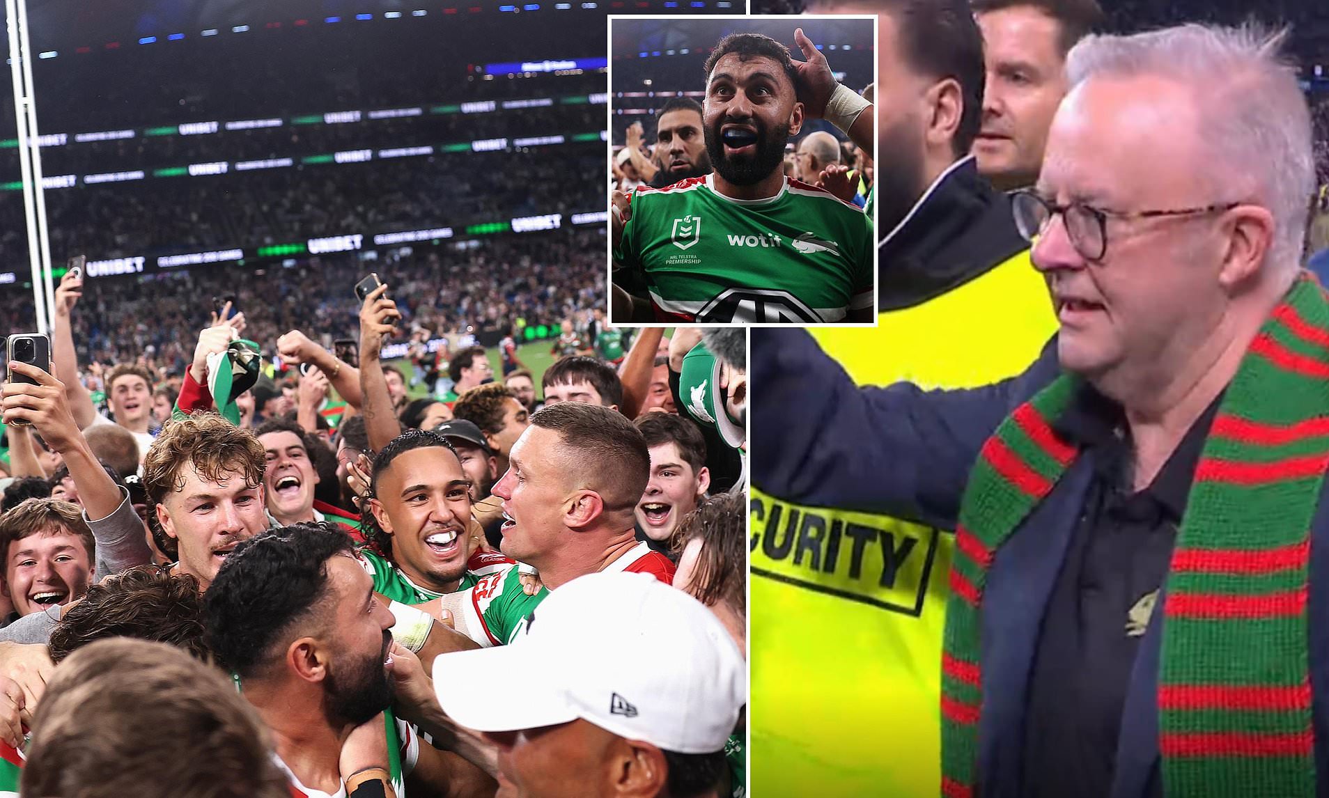 Wild scenes as South Sydney star Alex Johnston makes NRL history by ...