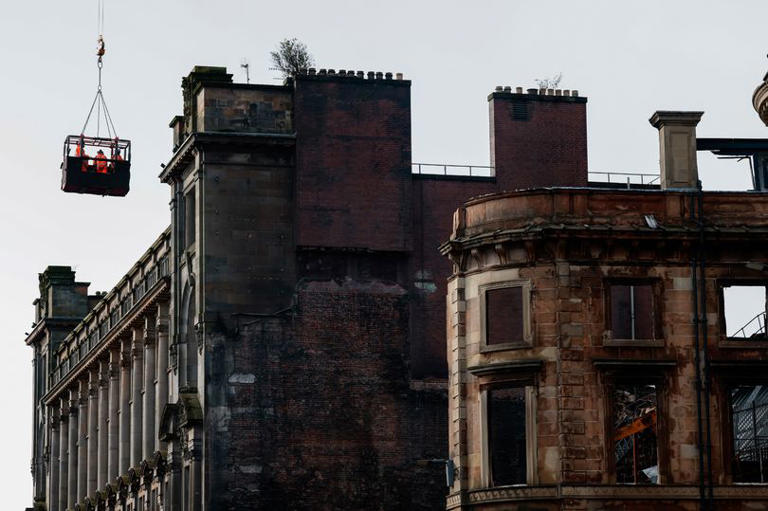 Demolition begins on Glasgow fire site after blaze tore through Union ...