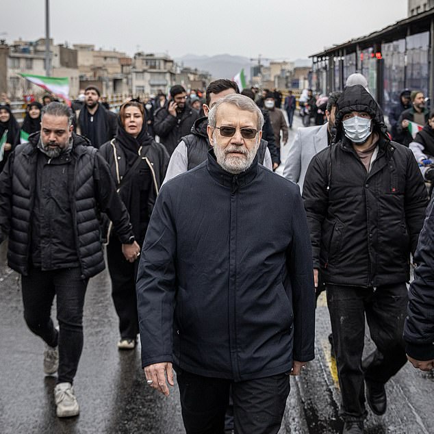 Iran's security chief, Ali Larijani, marched with crowds in Tehran on the last day of Ramadan on Friday. He claimed Trump 'didn't realize' Iran is 'mature and determined' when he decided to attack