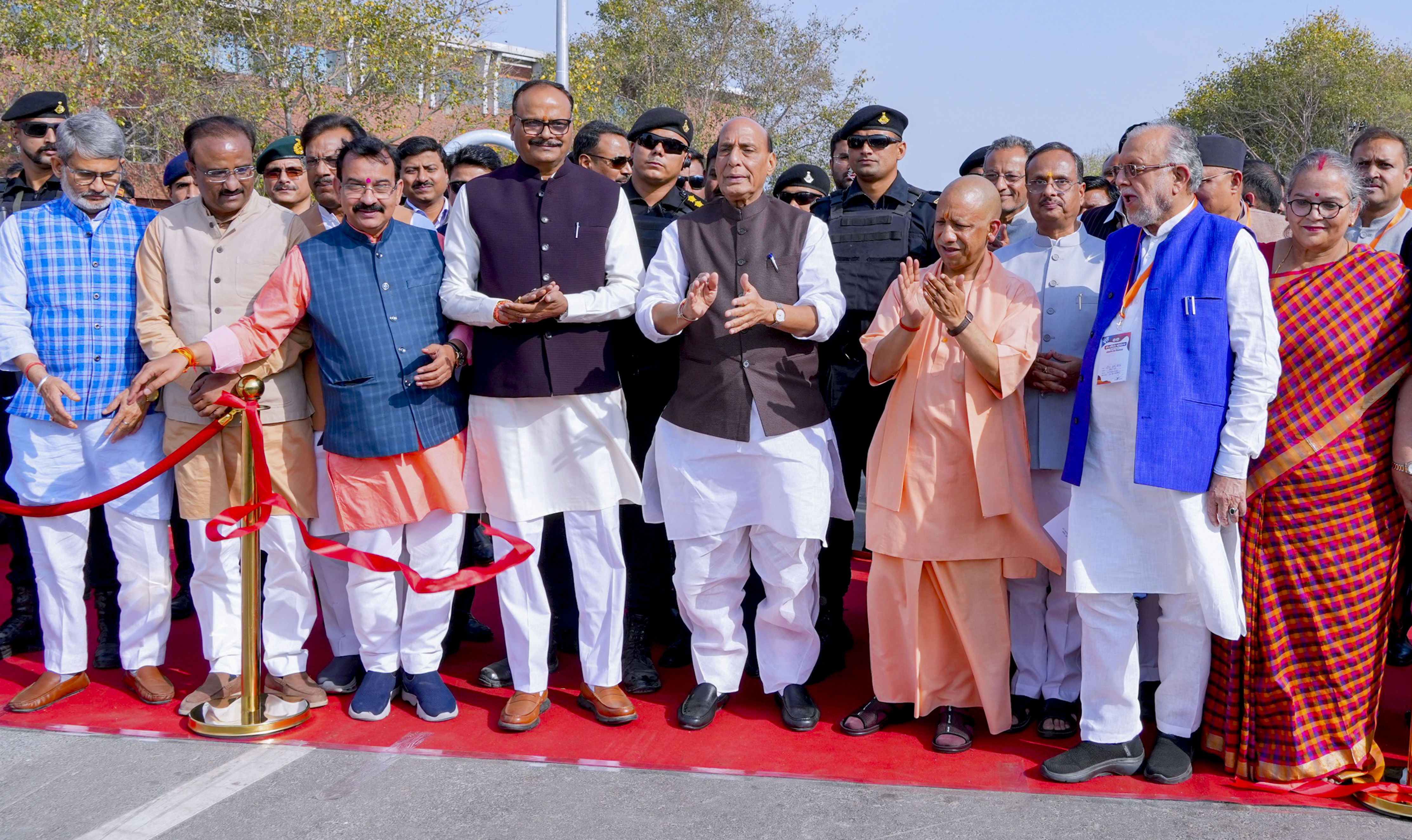 Rajnath praises UP CM Adityanath for acting against criminal elements