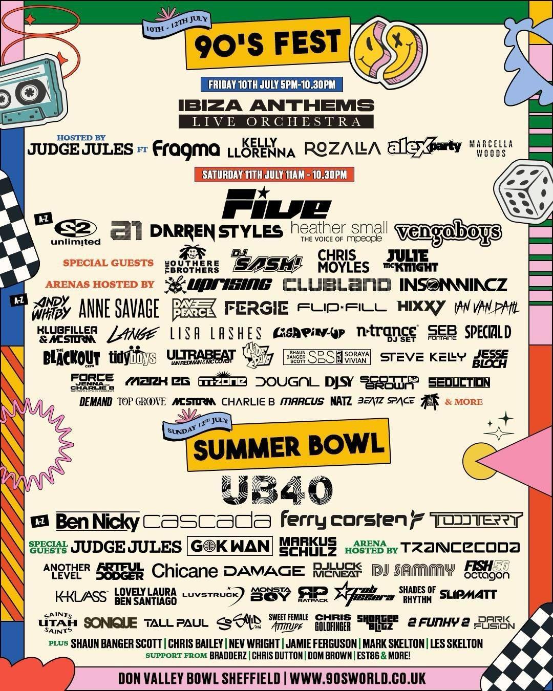 90s fest returns to Sheffield with huge three day festival headlined by ...
