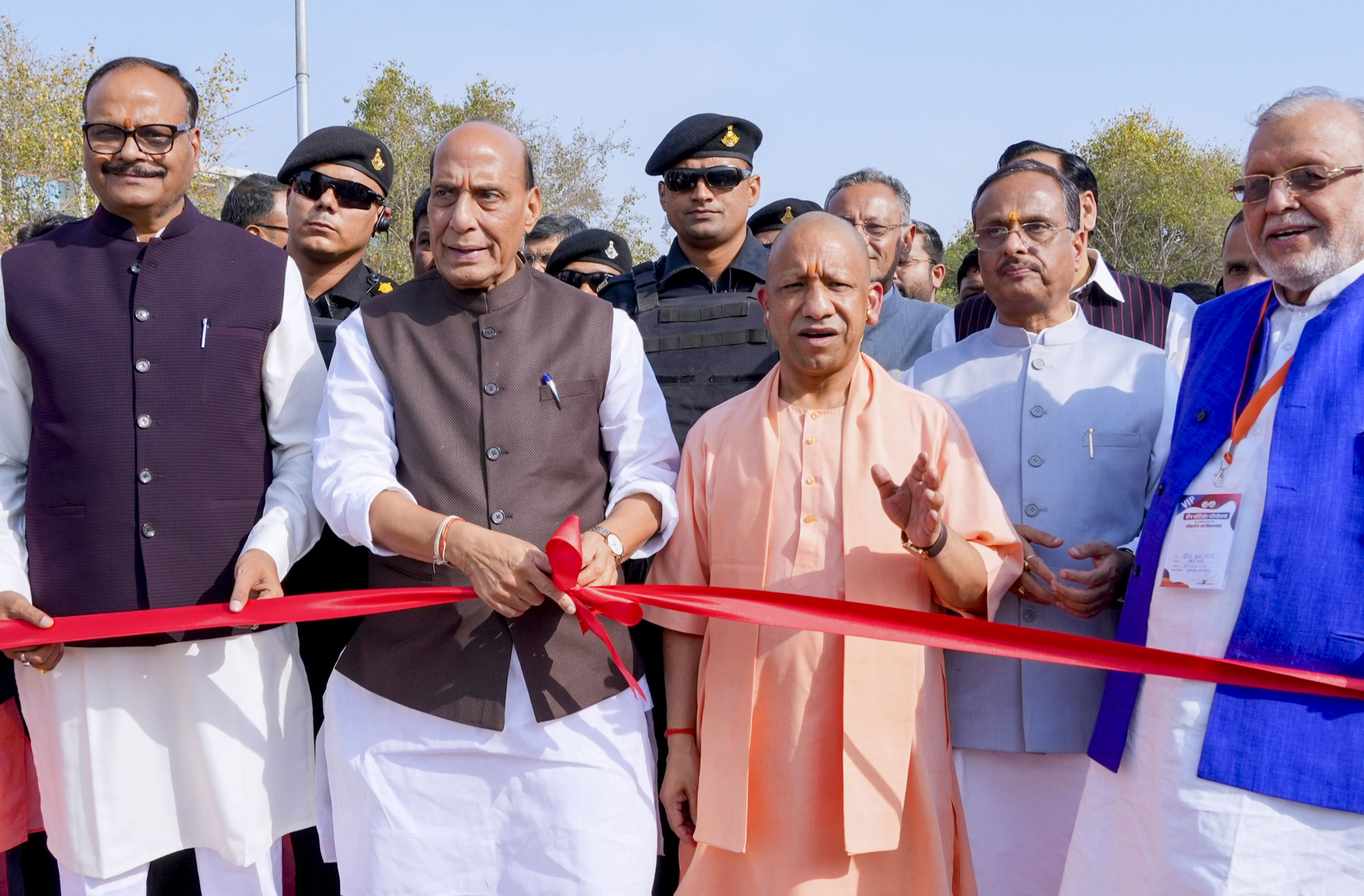 Rajnath praises UP CM Adityanath for acting against criminal elements