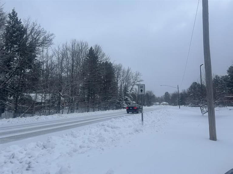 Overnight snow creates dangerous road conditions in the Northwoods