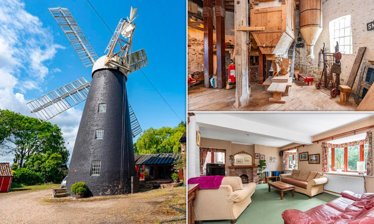 For sail! Working windmill on the market for £875,000 - £100,000 less ...