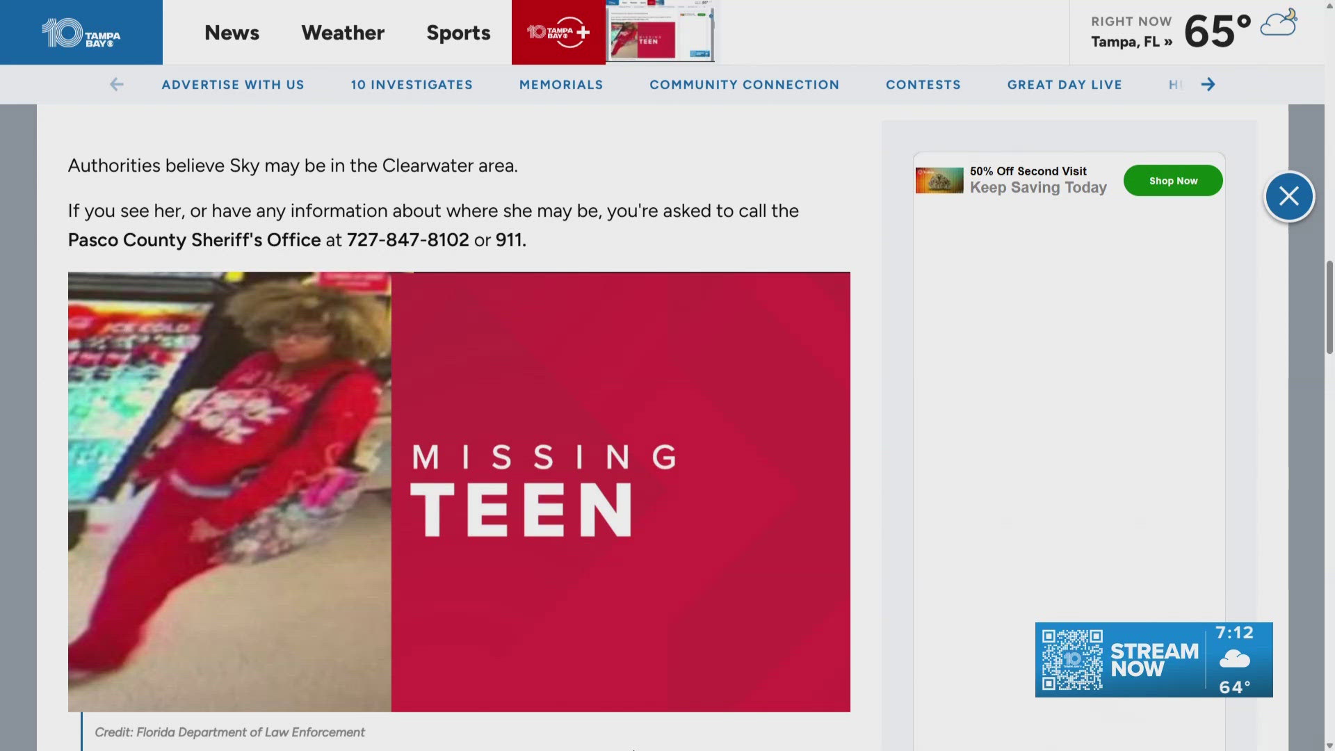 Florida missing child alert issued for 17-year-old Hudson girl