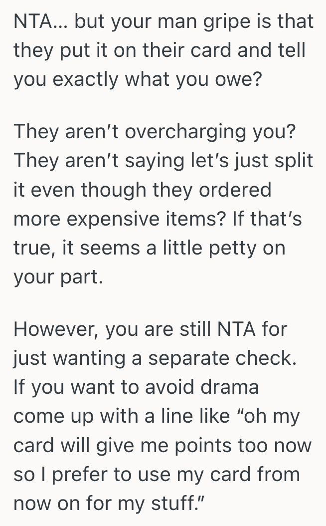 Easygoing diner preferred to round up and keep things simple, but a ...