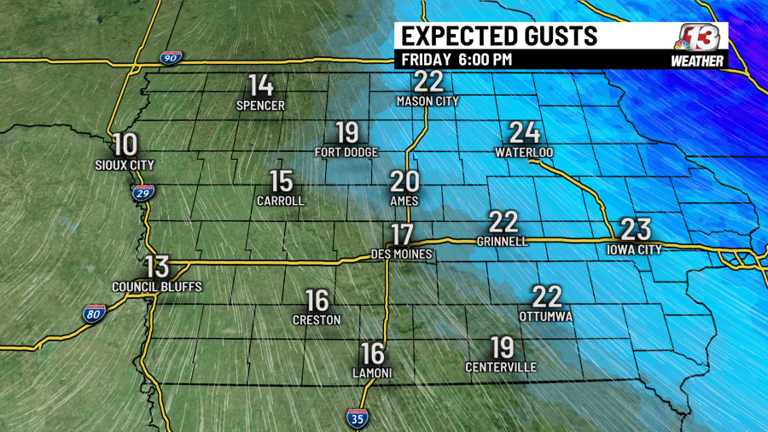 Wild weekend weather arrives after the wind in central Iowa