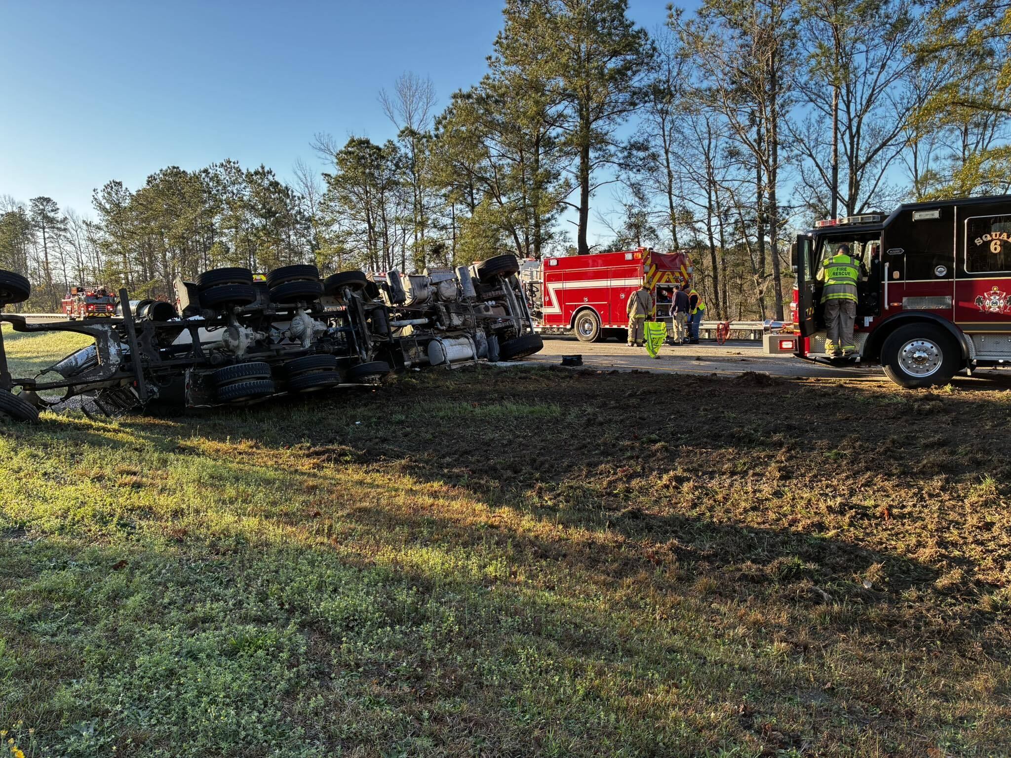 Lanes blocked, 1 taken to hospital after commercial vehicle overturns ...